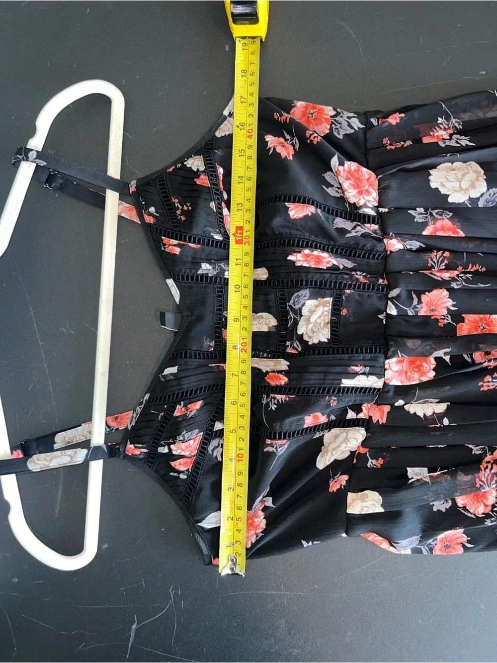 TORRID Maxi Dress Black Floral Chiffon Pleated Chest